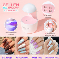 Gellen Gel Nail Kit, Nail Tips and Glue Gel Kit with Base & Top Coat, 240Pcs Full Matte Coffin False Nails Tips and UV Nail Lamp, Fast Nail Extension Set