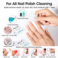 Gellen Nail Prep Kit, Nail Strengthener & Cuticle Care Set, 10PCS Nail Cleanser Pads, Nail File Buffer Block, Cuticle Oil Pen, Manicure Pedicure Tools Kit for Gel Nails, Acrylic Nail & Press on Nails