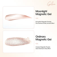 Gellen 18ML Cat Eye Gel Nail Polish, Apricot Color Gel Polish with Magnet Stick, Glitter Reflective Magnetic UV Gel Nail Polish for Nail Art Salon