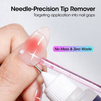Gellen Nail Glue Remover, 20ML Needle Nozzle Non-Acetone Gel Nail Glue Remover for Press On Nails, Easy Remove Solid Nail Glue Gel On Fake Nail Tip