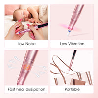 Gellen Cordless Electric Nail Drill, 11 in 1 Professional Nail File Kit, Rechargeable Pedicure Manicure Nail Drill Kit 35000 RPM Portable Efile Set