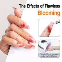 Candy Lover Blooming Gel, 15ml Clear UV/LED Blossom Nails Gel Polish for Spreading Effect Marble Natural Stone Watercolor Floral Print, Soak off DIY Nail Art Gift for Women