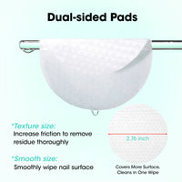 Gellen 120Pcs Nail Cleanser Pads, Lint-Free Alcohol Nail Wipes for Nails, Pre-Moistened Dual-Textured Nail Prep Pads in Jar, Remove Tacky Residue, Prep UV/LED Gel Polish, Acrylic & Press-on Nails