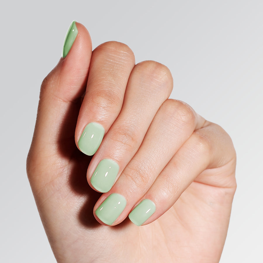 Gellen Jelly Gel Nail Polish, 18ML Sheer Pale Green Gel Polish UV Light Soak off Translucent Nail Polish Salon Manicure DIY Nail Art, Christmas Gifts for Women Girls