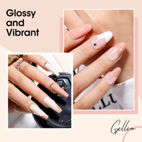 Gellen Nude Gel Nail Polish, 6 Colors Pink Nude Gel Polish Set Skin Tones Neutral Soak Off Nail Gel Kit for All Seasons Nail Art Home Diy Manicure