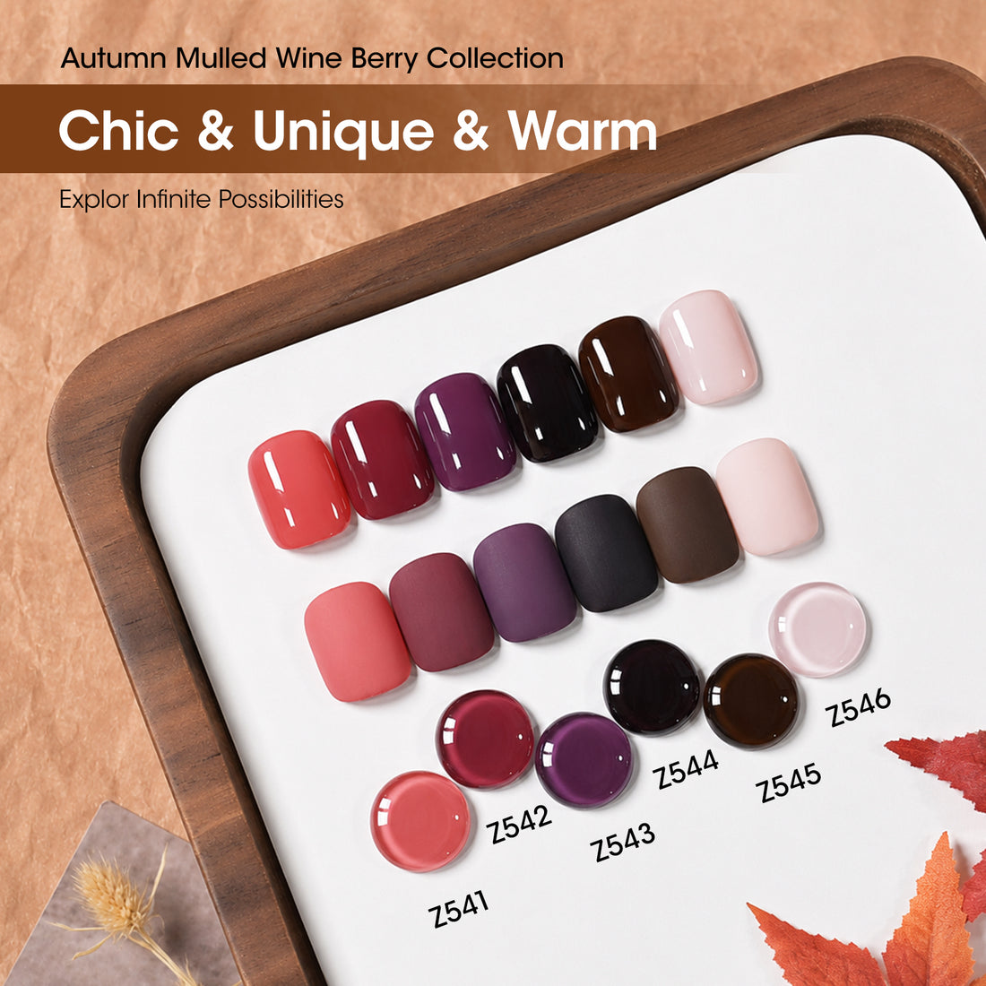 Gellen Quick Dry Nail Polish, 6Colors Wine Plum Dark Tone Gradient Collection Regular Nail Polish Set No UV Light Needed for Finger Toe & Fake Nails Home Salon DIY Nail Art