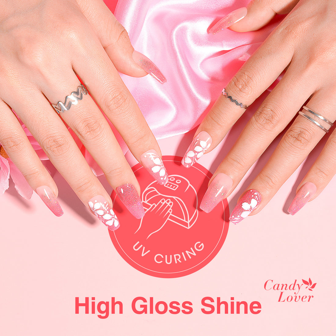 Candy Lover Nail Gel Polish, 6 Colors Lover's Red Pink Gel Polish Set, Soak Off UV LED Needed Nail Gel Set, Nail Art Gift for Women DIY Manicure