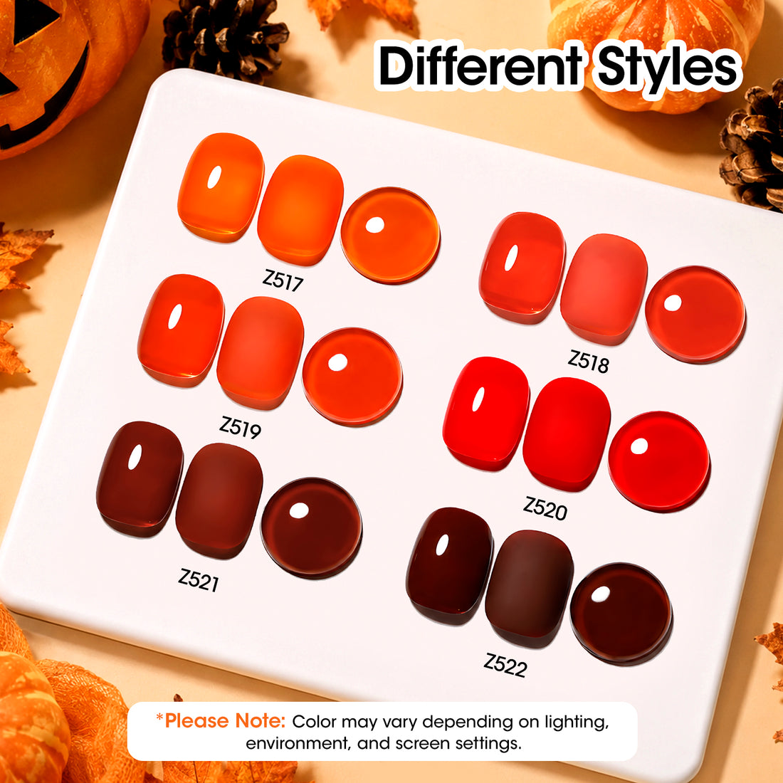 Gellen Quick Dry Nail Polish, 6Colors Red Wine Gradient Warm Collection Regular Nail Polish Set No UV Light Needed for Finger Toe & Fake Nails Home Salon DIY Nail Art