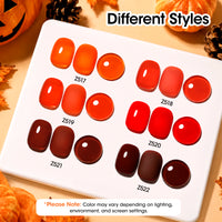 Gellen Quick Dry Nail Polish, 6Colors Red Wine Gradient Warm Collection Regular Nail Polish Set No UV Light Needed for Finger Toe & Fake Nails Home Salon DIY Nail Art