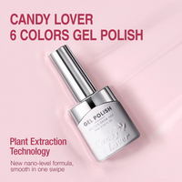 Candy Lover Jelly Gel Nail Polish Set, 6 Pink Glitter Colors Gel Polish, Quick Dry Long Lasting Gel Nail Set