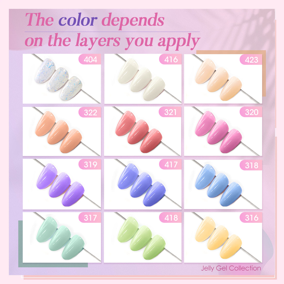 Perfect Summer Gel Nail Polish, 12 Colors Gel Polish Macaron Nude Sheer Soak Off UV Nail Polish Gel, Manicure DIY Salon Nail Art Gift for Women Girls