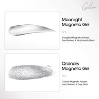 Gellen 18ML Cat Eye Gel Nail Polish, Grayish Color Gel Polish with Magnet Stick, Glitter Reflective Magnetic UV Gel Nail Polish for Nail Art Salon