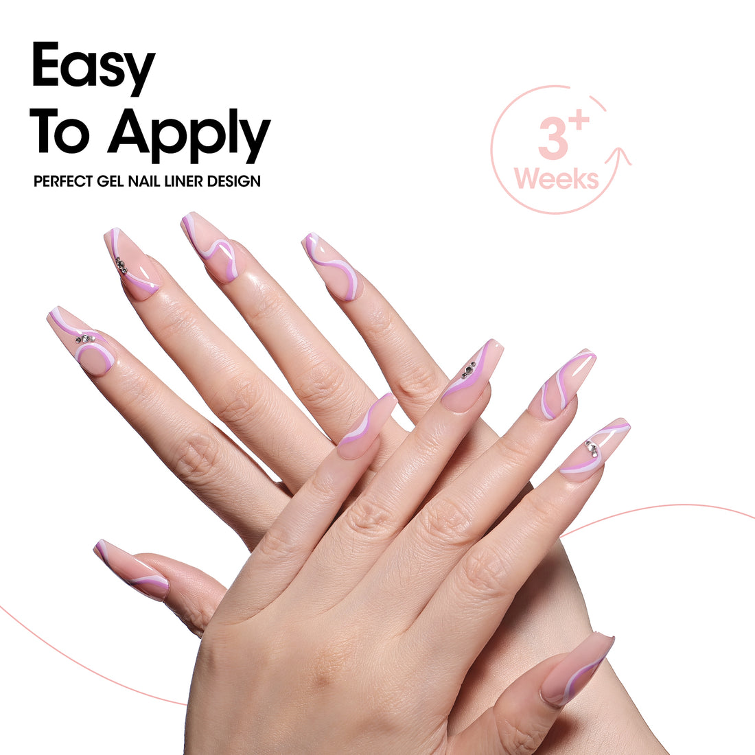 Gellen Gel Liner Nail Polish, 12 Colors Sweet Candy Girly Color Nail Art Gel Nail Polish Set, Gel Polish Soak Off UV Cure Gel Built Thin Nail Brush Christmas Gifts for Women
