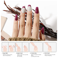 Gellen Purple Pink Gel Nail Polish Set, 6 Colors Neon Pink Red Purple Jelly Gel Polish, No Wipe Soak Off UV Gel for DIY Manicure Valentine's Day Spring Summer, 10ml/0.33oz