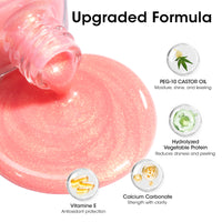 Gellen Nail Polish, Quick Dry 3 Colors Glitter Purple Dark Purple Pink Nail Polish Set Xmas Halloween Nail Lacquer Set, Gift for Women Home Nail Art, No UV Light Needed, 0.33 Fl.oz