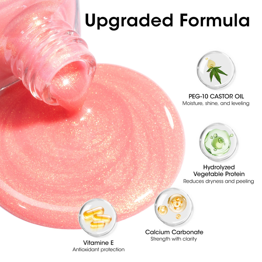 Gellen Nail Polish, Quick Dry 3 Colors Glitter Purple Dark Purple Pink Nail Polish Set Xmas Halloween Nail Lacquer Set, Gift for Women Home Nail Art, No UV Light Needed, 0.33 Fl.oz