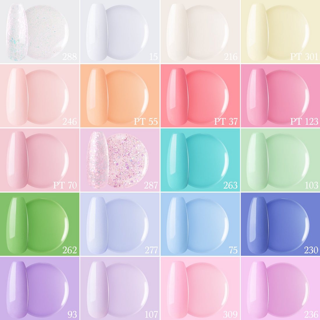 Perfect Summer Gel Nail Polish Kit, 20 Colors Gel Polish Macaron Fresh UV Nail Polish Gel Set with Glossy Base Top Coat Matte Coat, Manicure DIY Salon Nail Art Gift for Women Girls