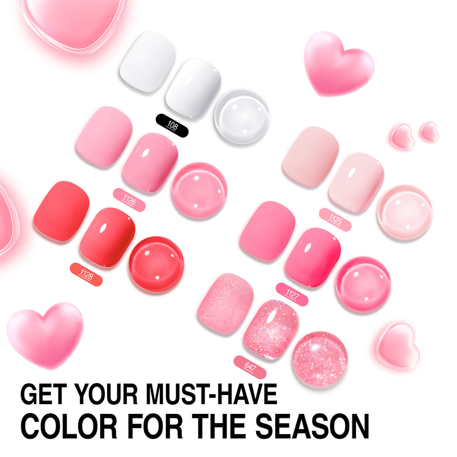 Candy Lover Nail Gel Polish, 6 Colors Lover's Red Pink Gel Polish Set, Soak Off UV LED Needed Nail Gel Set, Nail Art Gift for Women DIY Manicure