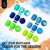 Candy Lover Nail Gel Polish, 6 Colors Ocean Blue Starry Sky Blue Gel Polish Set, Soak Off UV LED Needed Nail Gel Set, Nail Art Gift for Women DIY Manicure