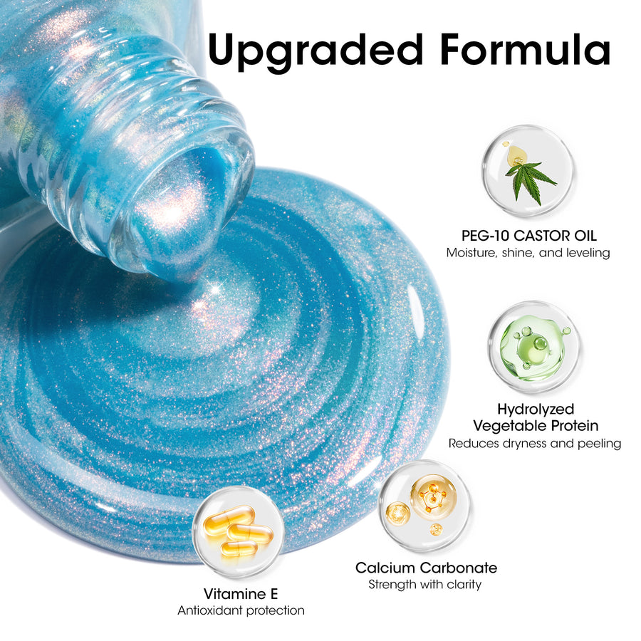 Gellen Nail Polish, Quick Dry 3 Colors Glitter Green Dark Green Blue Nail Polish Set Xmas Halloween Nail Lacquer Set, Gift for Women Home Nail Art, No UV Light Needed, 0.33 Fl.oz