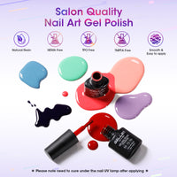 Gellen 71Pcs Gel Nail Polish Kit with 54W UV Light, 32Colors Mist & Sparkle All Seasons Hema-Free Gel Polish Set with 5pcs Functional Gel Top Base Coat, Nail Art Salon Manicure for Women