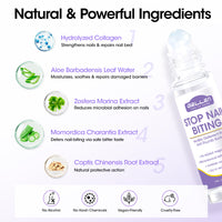 Gellen Nail Biting Treatment for Kids & Adults, Roll-On Stop Thumb Sucking Deterrent, Nail Biting Prevention, Quick Dry & Water-Resistant Anti Nail Biting Polish, Stop Nail Biting 10ml
