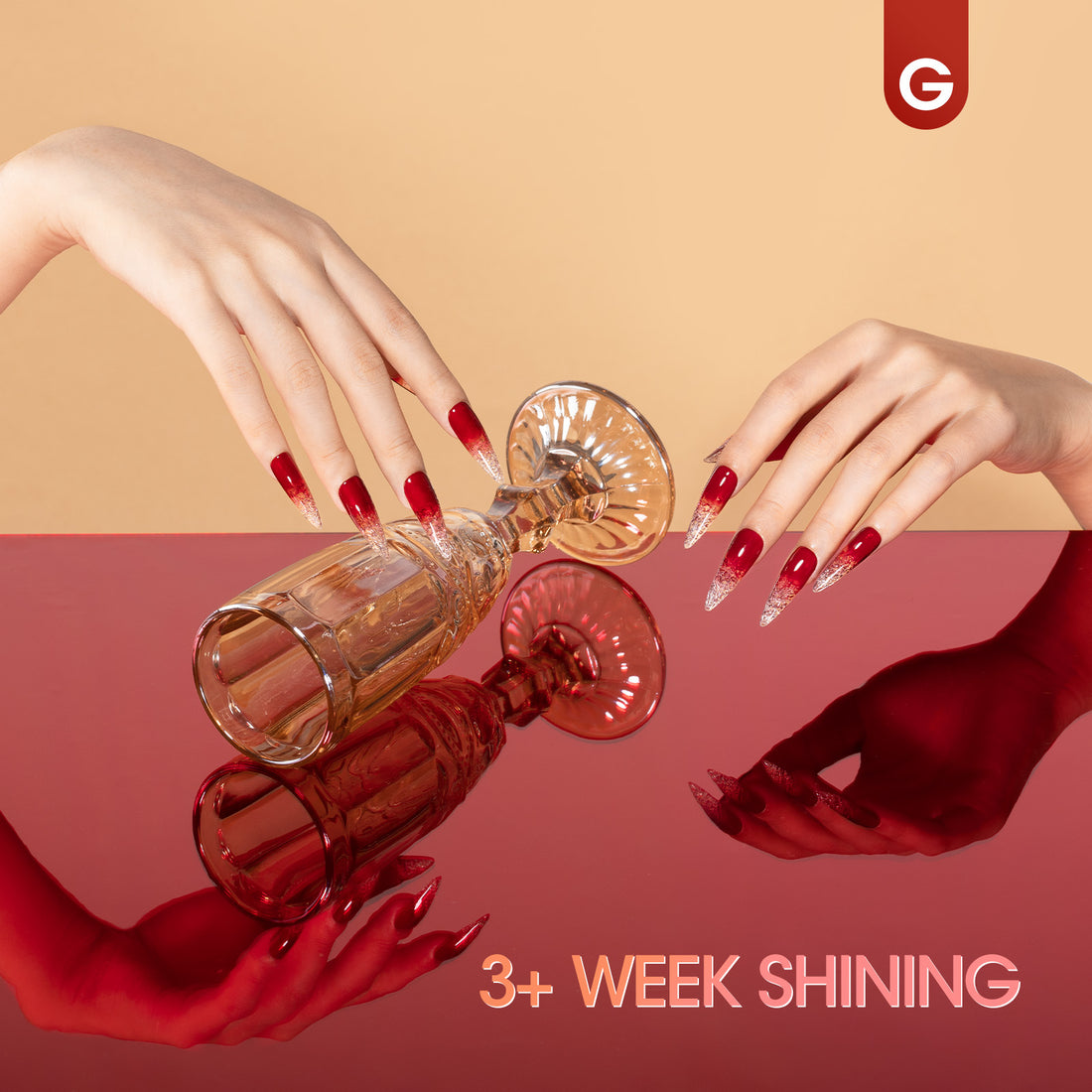 Gellen Gel Polish - 6 Colors Glassy Gel Sheer Red Grey Leaf Yellow Amber Brown Burgundy Gel Polish Set Soak Off UV Cure DIY Nail Art Gifts for Christmas