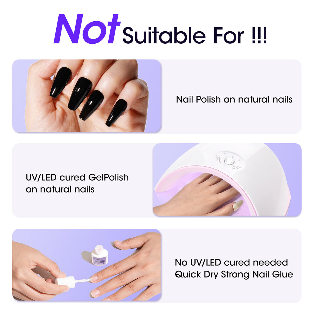 Gellen Nail Glue Remover for Press on Nails, 80ML Nail Glue Remover for UV Nail Glue, Non acetone Gentle Glue Off for Nails Glue False Tips