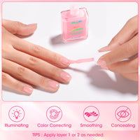 Gellen Clear Tinted Pink 5-In-1 One Stop Nail Polish Corrector, Nail Strengthener Growth Treatment, Fortify, Hydrate, Conceal, Smooth, Repair for Damaged, Dry, Uneven, Yellow Nails (No ratings yet)