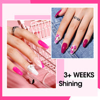 Gellen Pink Gel Nail Polish, 6 Colors Hot Pink Baby Pink White Gel Polish Set Neon Pink Light Pink Soak Off Nail Gel Kit for Valentine's Day Nail Art Home Diy Manicure