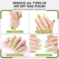 Gellen Acetone Free Nail Polish Remover Pads, 140Pcs Remover Wipes for for Acrylic Nails, Non-Acetone Travel Wets Bulk Set for Clearing Nail Lacquer Supplies, Jasmine Scent