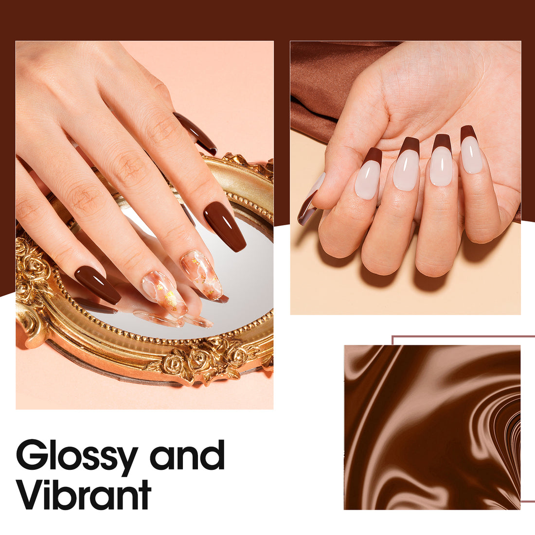 Gellen Gel Nail Polish, 18ml Brown Chocolate Nail Polish Soak Off UV LED Nail Gel Polish Nail Art Manicure Salon at Home DIY Gel, Christmas Gifts for Women Girls