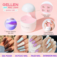 Gellen Nail Tips and Glue Gel Kit, False Nail Kit Easy Nail Extension Set with 240Pcs Full Matte Almond Gel Nail Tips, Nail Glue Base Gel and LED Nail Lamp