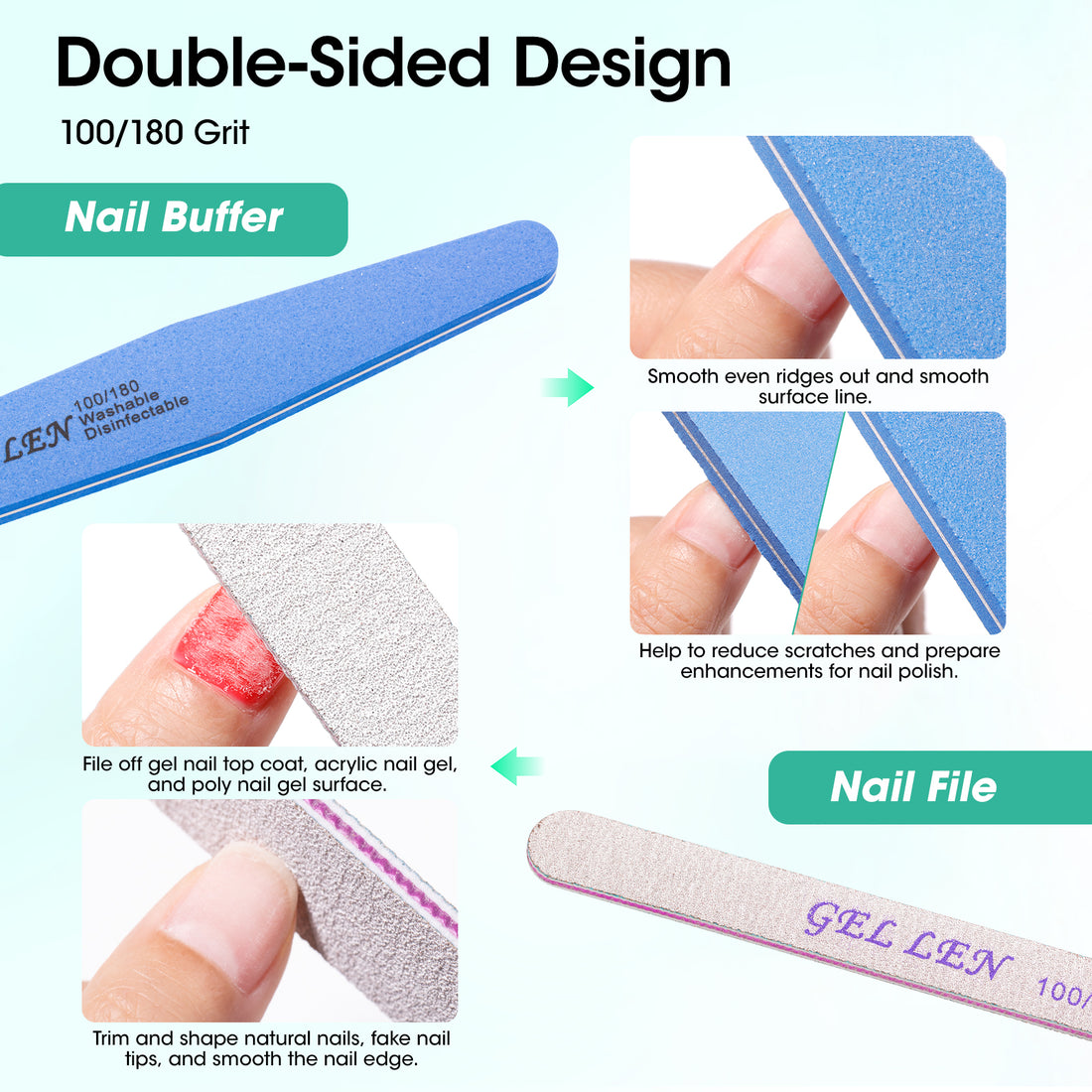 Gellen Nail Prep Kit, Professional Manicure Tools Set with 50PCS Nail Cleanser Pads, Cuticle Oil & Softener Pen, Ceramic Cuticle Pusher, Nail File, Buffer Block, Clipper & Nail Care Supplies