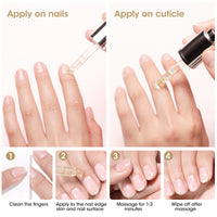 Gellen Nail Cuticle Oil for Growth and Strength, 15ml Vitamin E Nail Nourishing Oil for Hydrating, Moisturizing, Strengthening, Cuticle and Skin Nail Care for Women, Jasmine Scent, Gold Shimmer