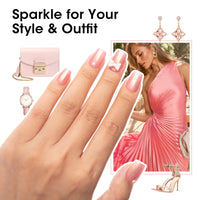 Gellen Nail Polish, Quick Dry 3 Colors Glitter Purple Dark Purple Pink Nail Polish Set Xmas Halloween Nail Lacquer Set, Gift for Women Home Nail Art, No UV Light Needed, 0.33 Fl.oz