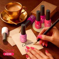 Gellen Gel Nail Polish Set of 6 Same Color Same Bottle Nude Pink Rose Red Glossy Gel Polish, Soak off Gel Nail Kit for DIY Home Gel Manicure Set for Nail Art