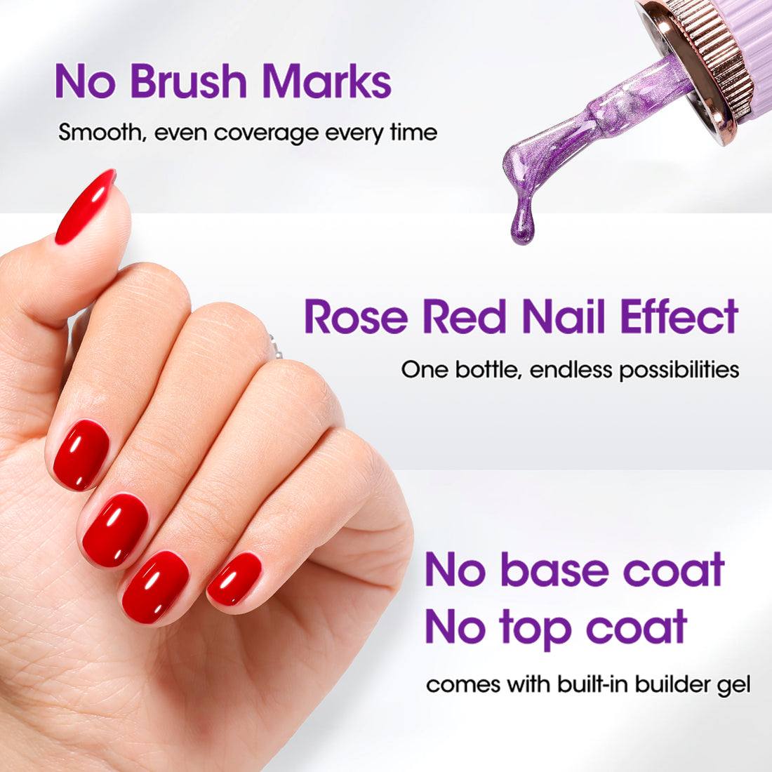 Gellen One Step Cat Eye Gel Nail Polish, 5-in-1 Magnetic Gel Polish Set, UV Lamp Needed Cured, No Base Top Needed, DIY Manicure for Women Beginners, 20 Deep Black Cherry Burgundy
