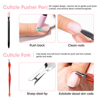 Gellen Nail Prep Kit, Nail Strengthener & Cuticle Care Set, 10PCS Nail Cleanser Pads, Nail File Buffer Block, Cuticle Oil Pen, Manicure Pedicure Tools Kit for Gel Nails, Acrylic Nail & Press on Nails