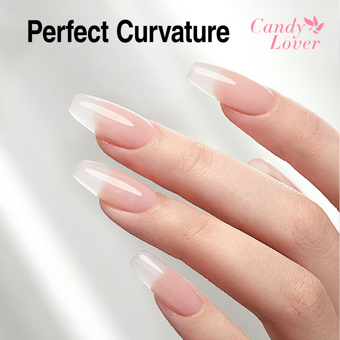 Candy Lover Nail Builder Gel, 7-in-1 Clear Builder for Nails, UV/LED Cured Rubber Base Coat Color Gel Polish Strengthener Thickening Extension Nail Shaping Rhinestone Glue in a Bottle for DIY Home