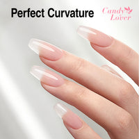 Candy Lover Nail Builder Gel, 7-in-1 Clear Builder for Nails, UV/LED Cured Rubber Base Coat Color Gel Polish Strengthener Thickening Extension Nail Shaping Rhinestone Glue in a Bottle for DIY Home