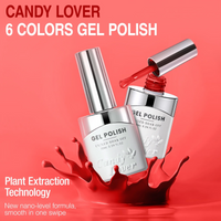 Candy Lover Gel Nail Polish, Red Glitter Nail Polish Gel, UV Gel Polish Set