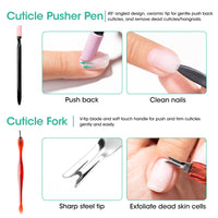 Gellen Nail Prep Kit, Professional Manicure Tools Set with 50PCS Nail Cleanser Pads, Cuticle Oil & Softener Pen, Ceramic Cuticle Pusher, Nail File, Buffer Block, Clipper & Nail Care Supplies
