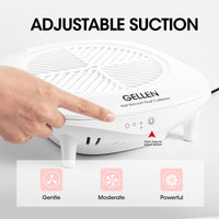 Gellen Nail Dust Collector with Reusable Filter&Dust Brush Nail Tech Vacuum Dust Fan Low Noise Powerful Suction Dust Extractor Electric Machine