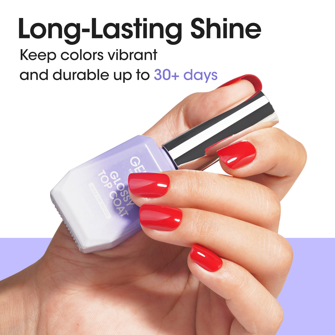 Gellen Gel Top Coat, 2Pcs 18ML Gel Polish Top Coat Soak Off UV Light Cured, Upgraded Crystal Glossy Top Coat Gel Nail Polish for Salon Nail Art Home Manicure