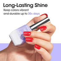 Gellen Gel Top Coat, 2Pcs 18ML Gel Polish Top Coat Soak Off UV Light Cured, Upgraded Crystal Glossy Top Coat Gel Nail Polish for Salon Nail Art Home Manicure