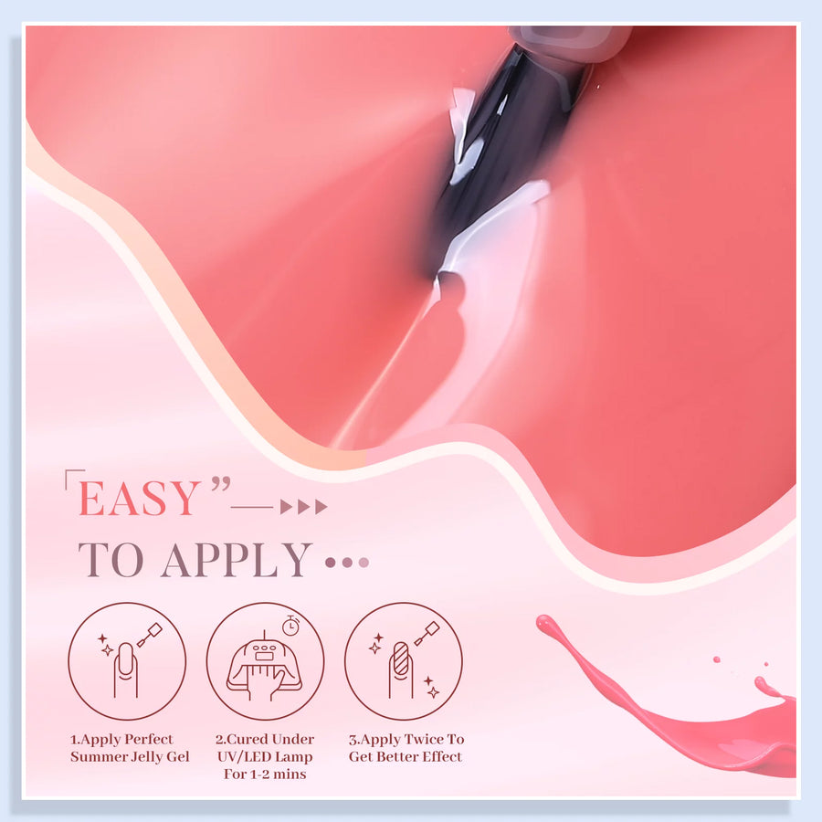 Perfect Summer Gel Nail Polish, 12 Colors Gel Polish Nude Pink Brown Soak Off UV Nail Polish Gel, Manicure DIY Salon Nail Art Gift for Women Girls