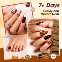 Gellen Quick Dry Nail Polish, 6Colors Neutral Coffee Brown Gradient Collection Regular Nail Polish Set No UV Light Needed for Finger Toe & Fake Nails Home Salon DIY Nail Art