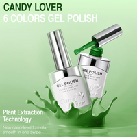 Candy Lover Gel Nail Polish Set, Green Glitter Nail Polish Gel, UV Gel Polish