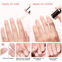 Gellen Nail Cuticle Oil for Growth and Strength, 15ml Vitamin E Nail Nourishing Oil for Hydrating, Moisturizing, Strengthening, Cuticle and Skin Nail Care for Women, Jasmine Scent, Nude Pink Shimmer